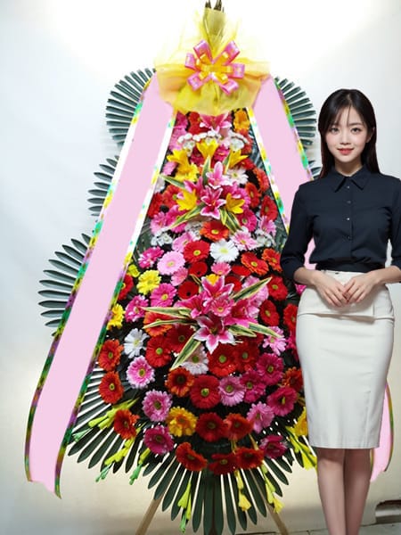 엠시티웨딩컨벤션 3단화환 고급형
